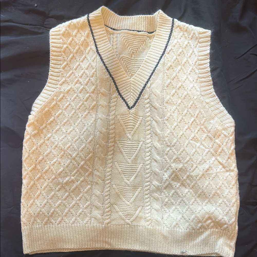 Women’s Cream Sweater Vest